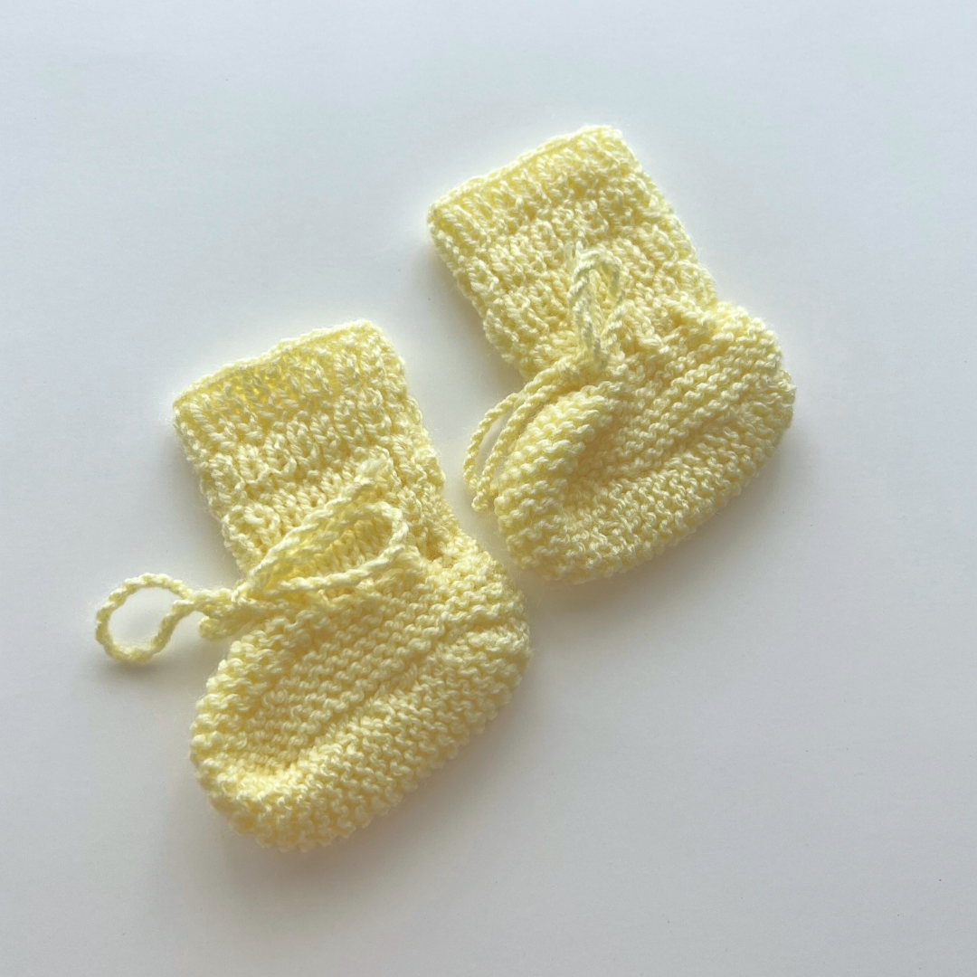 Baby Crochet Sweater and Socks - Yellow