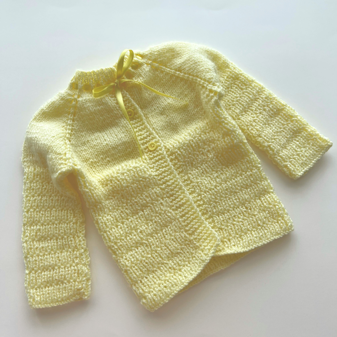 Baby Crochet Sweater and Socks - Yellow